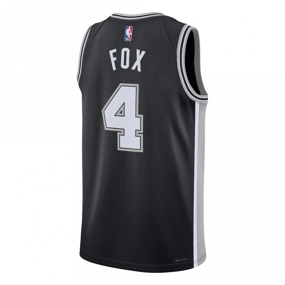 De'Aaron Fox San Antonio Spurs Unisex Swingman Player Jersey - Icon Edition - Black-Pro Kit Vault | Brand New 26/27 Sports Jerseys